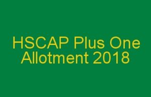 Plus One Allotment 2018