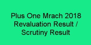 Plus One Revaluation Result 2018, Scrutiny result