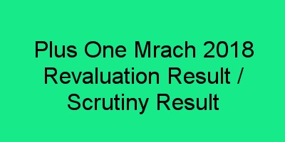 Plus One Revaluation Result 2018, Scrutiny result