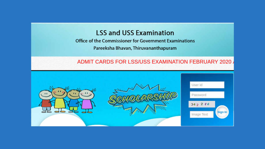 LSS/USS Exam Hall Ticket download 2020