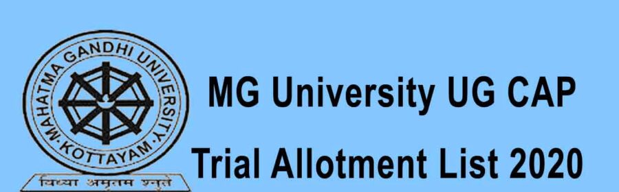 MG University Degree First Allotment 2020