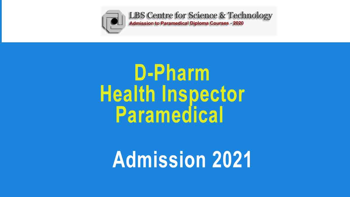 LBS DPharm-paramedical-admission 2021