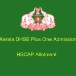 Kerala Plus One Admission - HSCAP Allotment