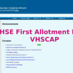 VHSE First Allotment Result released @ www.vhscap.kerala.gov.in