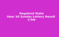 Nagaland Dear 50 Sunday Lottery