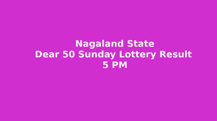 Nagaland Dear 50 Sunday Lottery