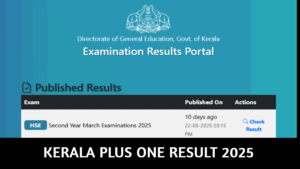 Kerala Plus One Result 2025 to be released on June 2nd 2025
